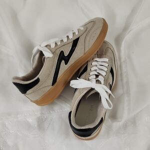 Madden Girl Beige and Black Sneakers